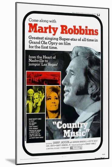 Country Music, Marty Robbins, Tammy Wynette, 1972-null-Mounted Art Print
