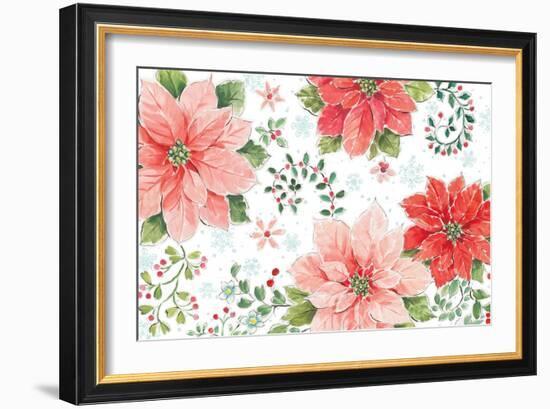 Country Poinsettias I-Daphne Brissonnet-Framed Premium Giclee Print