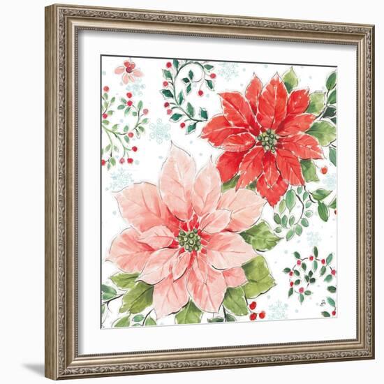 Country Poinsettias II-Daphne Brissonnet-Framed Art Print