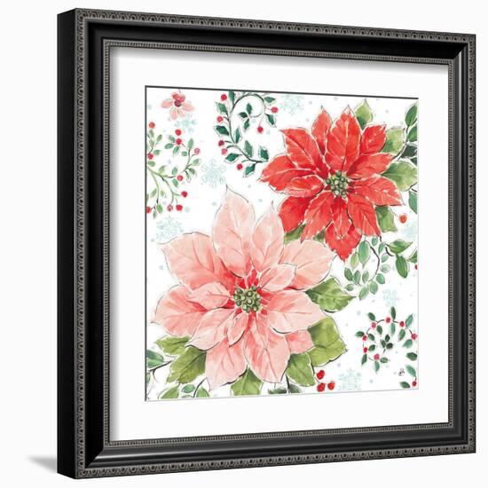 Country Poinsettias II-Daphne Brissonnet-Framed Art Print