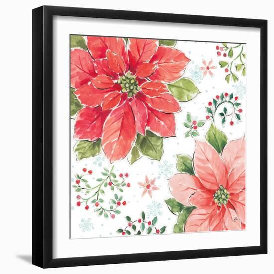 Country Poinsettias III-Daphne Brissonnet-Framed Premium Giclee Print