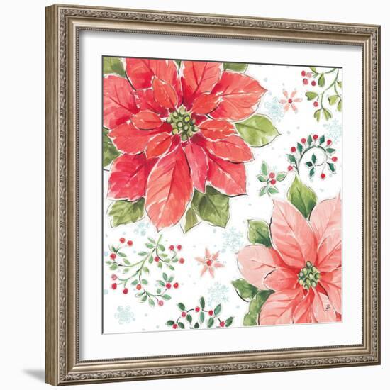 Country Poinsettias III-Daphne Brissonnet-Framed Art Print