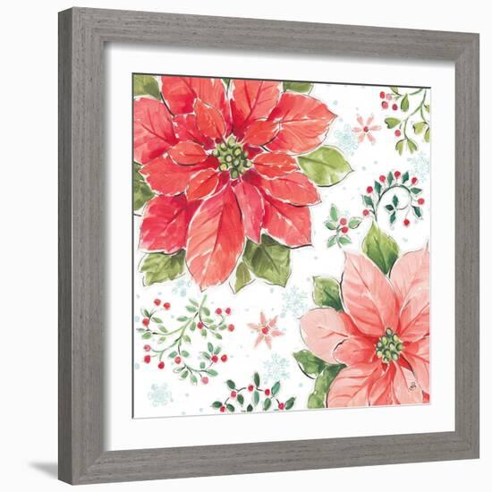 Country Poinsettias III-Daphne Brissonnet-Framed Art Print