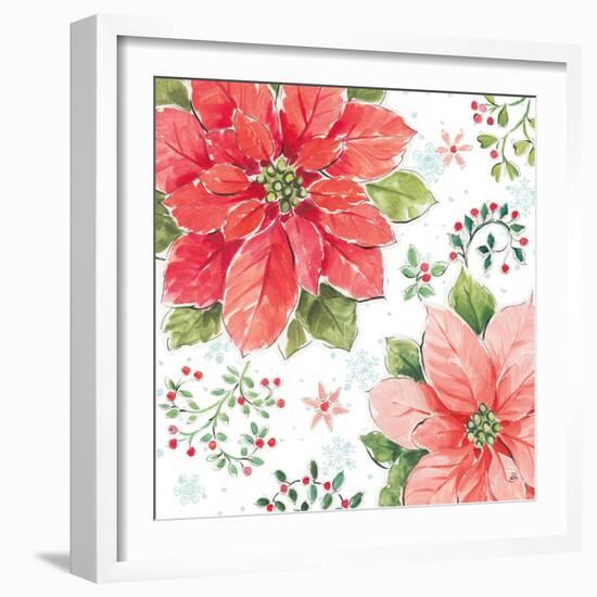 Country Poinsettias III-Daphne Brissonnet-Framed Art Print