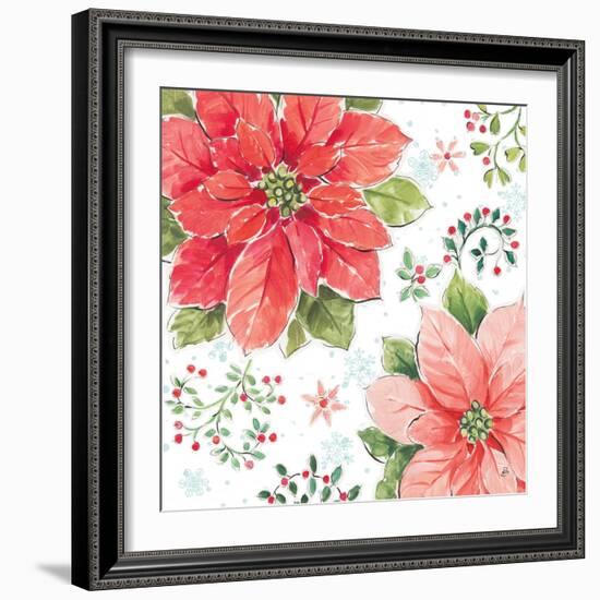 Country Poinsettias III-Daphne Brissonnet-Framed Art Print