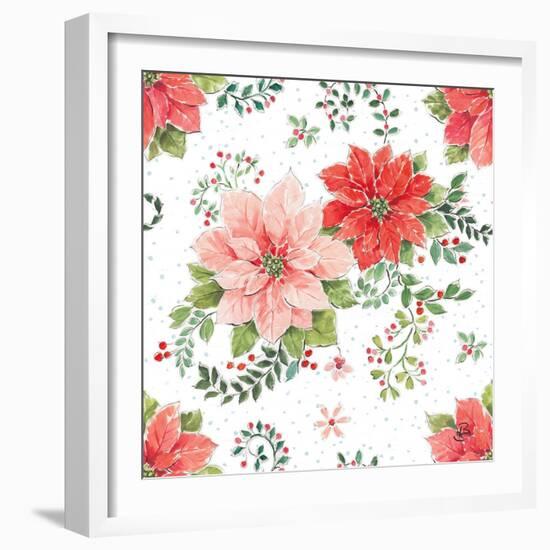 Country Poinsettias Step 01A-Daphne Brissonnet-Framed Art Print