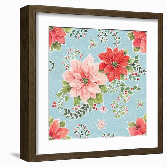 Country Poinsettias Step 01B-Daphne Brissonnet-Framed Art Print