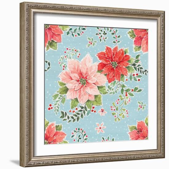 Country Poinsettias Step 01B-Daphne Brissonnet-Framed Art Print