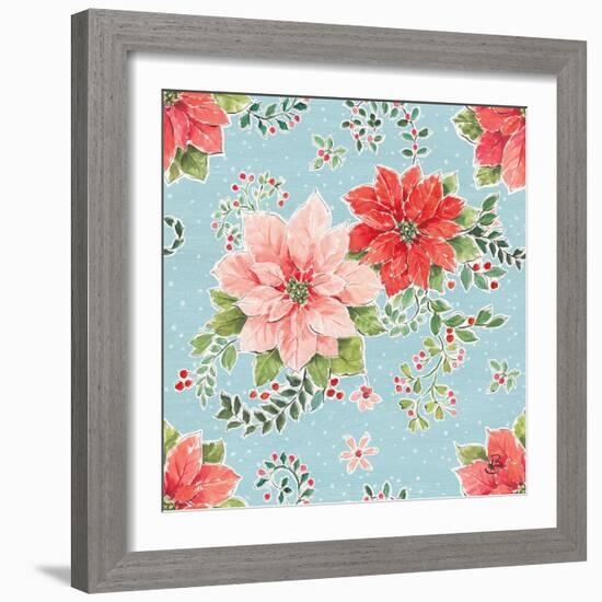 Country Poinsettias Step 01B-Daphne Brissonnet-Framed Art Print