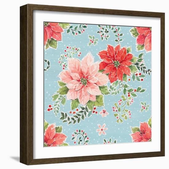 Country Poinsettias Step 01B-Daphne Brissonnet-Framed Art Print