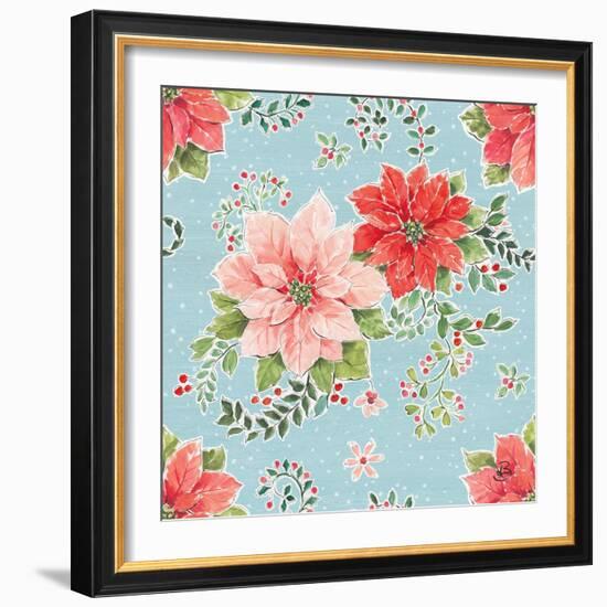 Country Poinsettias Step 01B-Daphne Brissonnet-Framed Art Print