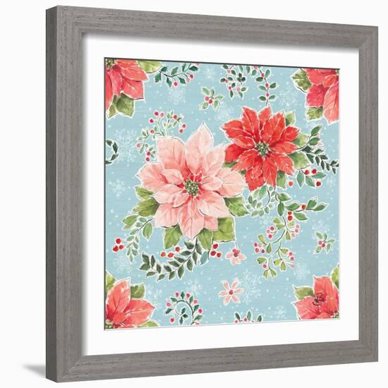 Country Poinsettias Step 01D-Daphne Brissonnet-Framed Art Print