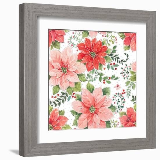 Country Poinsettias Step 02A-Daphne Brissonnet-Framed Art Print