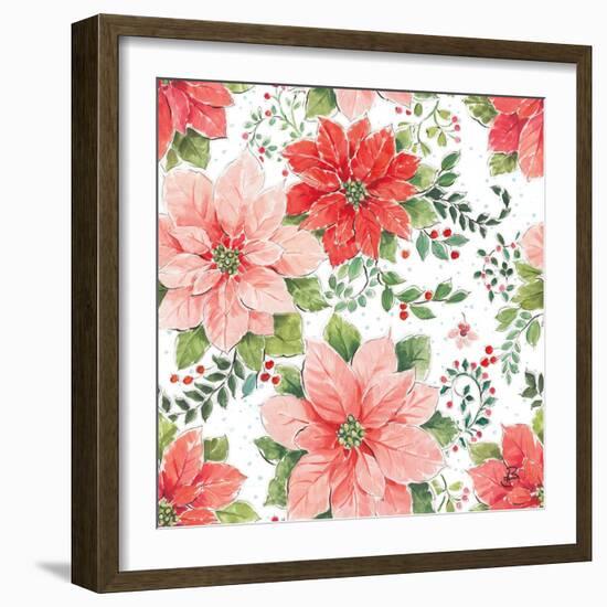 Country Poinsettias Step 02A-Daphne Brissonnet-Framed Art Print