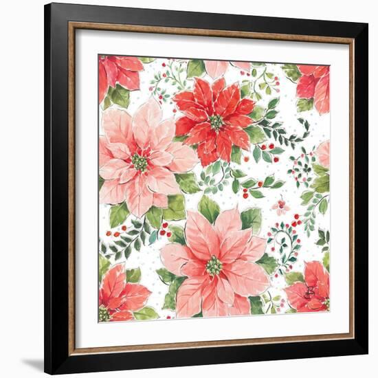 Country Poinsettias Step 02A-Daphne Brissonnet-Framed Art Print