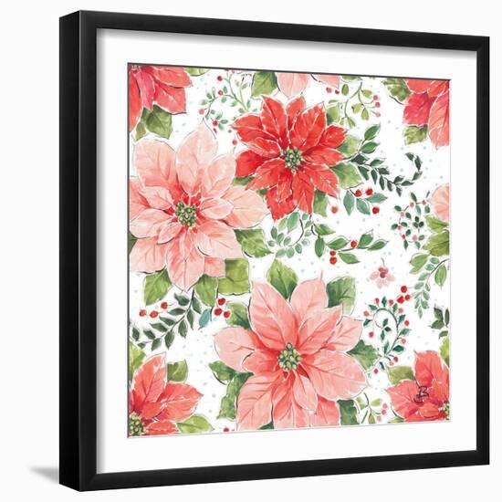 Country Poinsettias Step 02A-Daphne Brissonnet-Framed Art Print