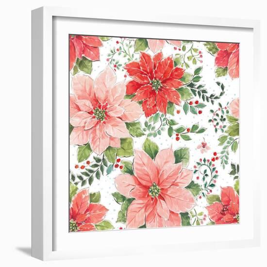 Country Poinsettias Step 02A-Daphne Brissonnet-Framed Art Print