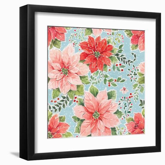 Country Poinsettias Step 02B-Daphne Brissonnet-Framed Art Print