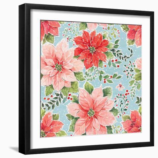 Country Poinsettias Step 02B-Daphne Brissonnet-Framed Premium Giclee Print