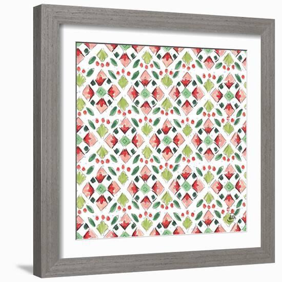 Country Poinsettias Step 05A-Daphne Brissonnet-Framed Art Print