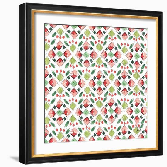 Country Poinsettias Step 05A-Daphne Brissonnet-Framed Art Print