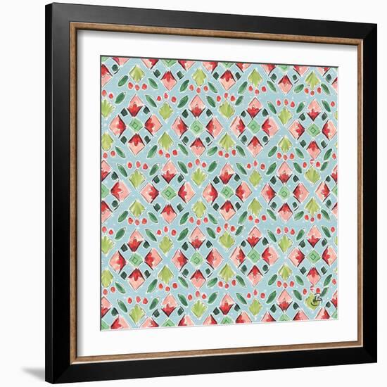 Country Poinsettias Step 05B-Daphne Brissonnet-Framed Art Print