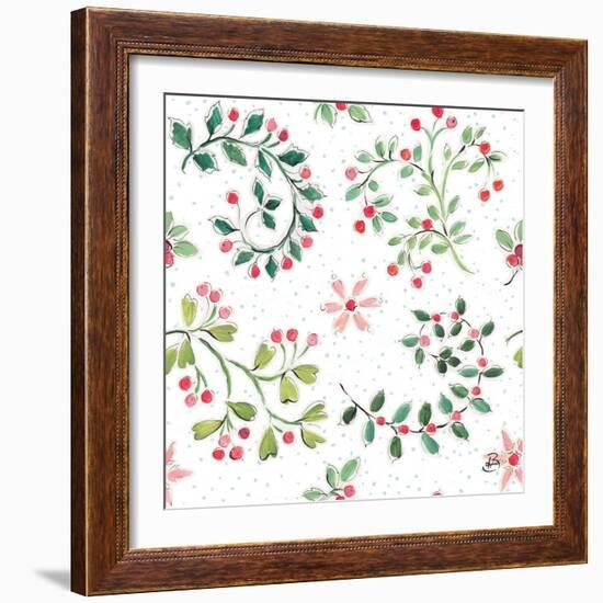 Country Poinsettias Step 07A-Daphne Brissonnet-Framed Art Print