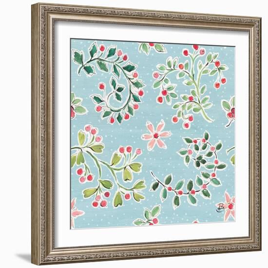 Country Poinsettias Step 07B-Daphne Brissonnet-Framed Art Print