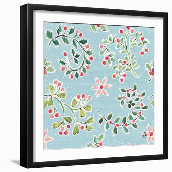 Country Poinsettias Step 07B-Daphne Brissonnet-Framed Art Print