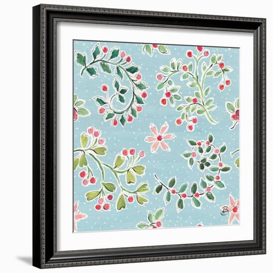 Country Poinsettias Step 07B-Daphne Brissonnet-Framed Art Print