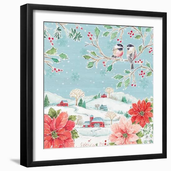 Country Poinsettias VI-Daphne Brissonnet-Framed Art Print