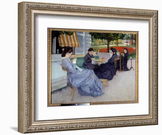 Country Portraits (Sewing Women). Painting by Gustave Caillebotte (1848-1894), 1876. Bayeux, Musee-Gustave Caillebotte-Framed Giclee Print