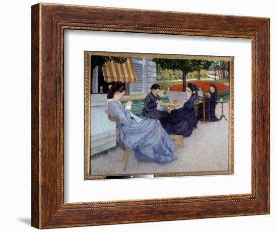 Country Portraits (Sewing Women). Painting by Gustave Caillebotte (1848-1894), 1876. Bayeux, Musee-Gustave Caillebotte-Framed Giclee Print