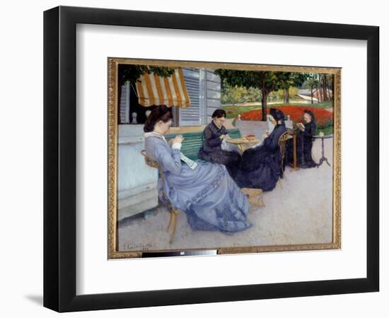 Country Portraits (Sewing Women). Painting by Gustave Caillebotte (1848-1894), 1876. Bayeux, Musee-Gustave Caillebotte-Framed Giclee Print