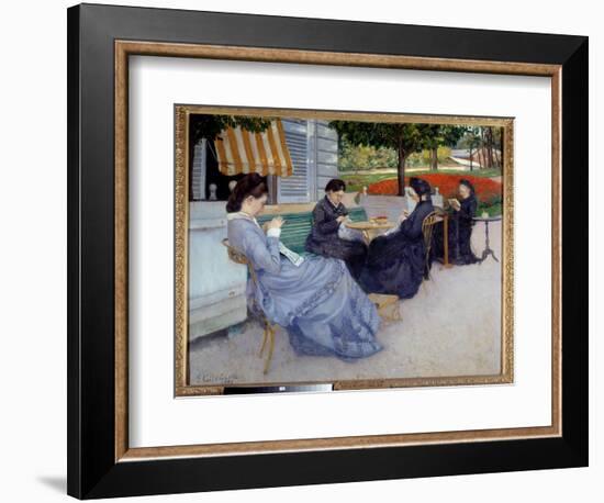 Country Portraits (Sewing Women). Painting by Gustave Caillebotte (1848-1894), 1876. Bayeux, Musee-Gustave Caillebotte-Framed Giclee Print