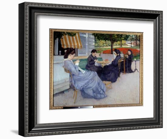 Country Portraits (Sewing Women). Painting by Gustave Caillebotte (1848-1894), 1876. Bayeux, Musee-Gustave Caillebotte-Framed Giclee Print