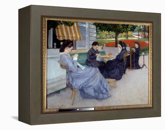 Country Portraits (Sewing Women). Painting by Gustave Caillebotte (1848-1894), 1876. Bayeux, Musee-Gustave Caillebotte-Framed Premier Image Canvas