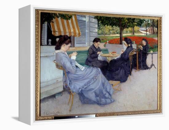 Country Portraits (Sewing Women). Painting by Gustave Caillebotte (1848-1894), 1876. Bayeux, Musee-Gustave Caillebotte-Framed Premier Image Canvas