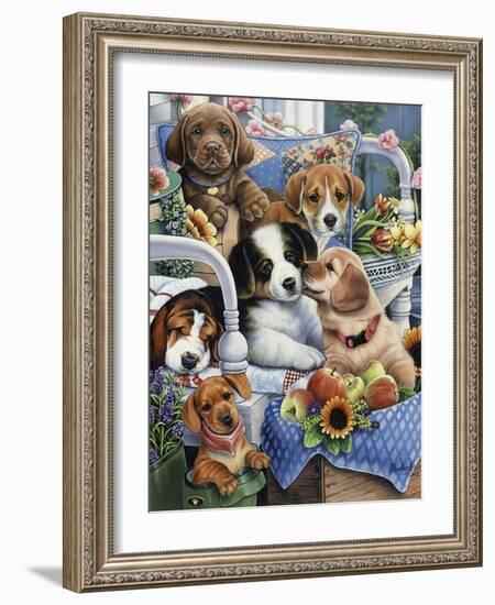 Country Pups-Jenny Newland-Framed Giclee Print