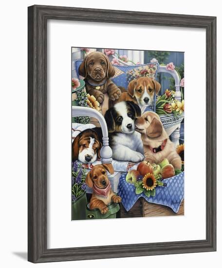 Country Pups-Jenny Newland-Framed Giclee Print