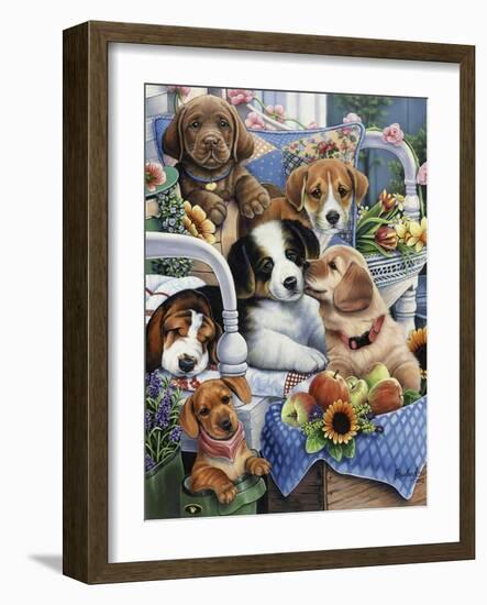 Country Pups-Jenny Newland-Framed Giclee Print