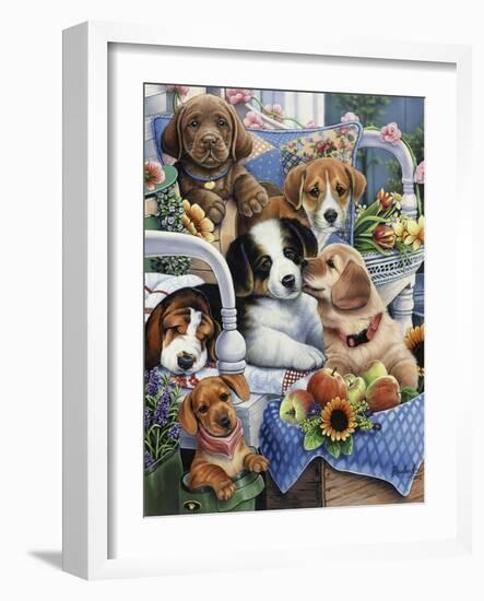 Country Pups-Jenny Newland-Framed Giclee Print