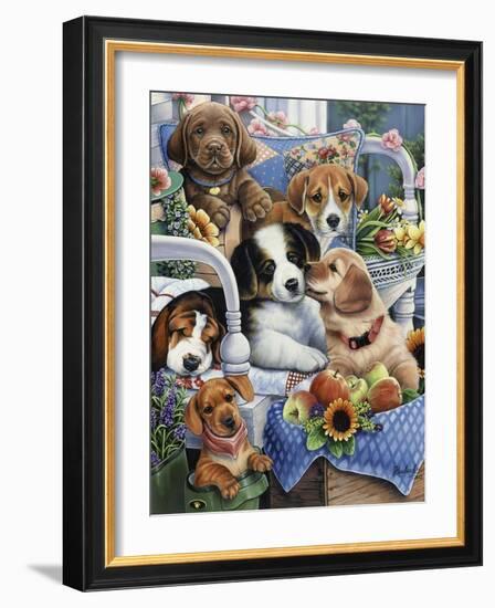 Country Pups-Jenny Newland-Framed Giclee Print
