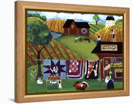 Country Quilts Jam-Cheryl Bartley-Framed Premier Image Canvas