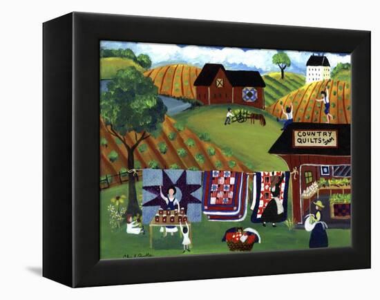 Country Quilts Jam-Cheryl Bartley-Framed Premier Image Canvas