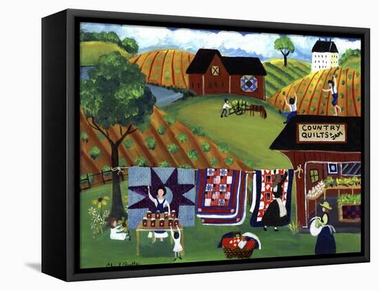 Country Quilts Jam-Cheryl Bartley-Framed Premier Image Canvas