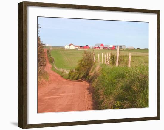 Country Road and Farm, Prince Edward Island, Canada-Julie Eggers-Framed Photographic Print