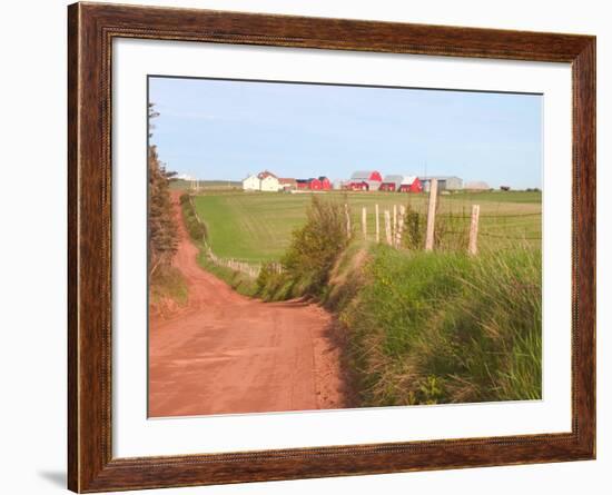 Country Road and Farm, Prince Edward Island, Canada-Julie Eggers-Framed Photographic Print