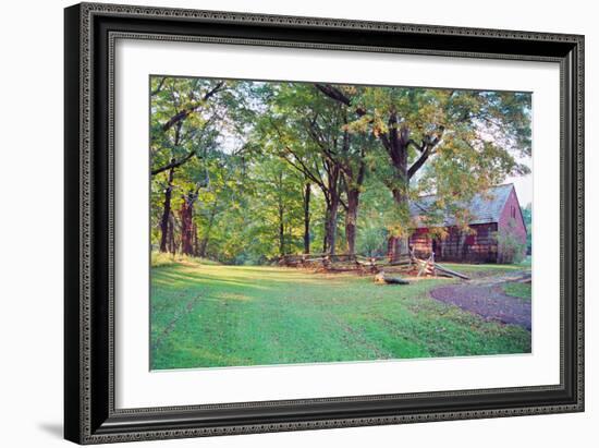 Country Road and Farmhouse-George Oze-Framed Photographic Print