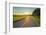 Country road at sunrise, Gottersdorf, Odenwald, Baden Wurttemberg, Germany-Raimund Linke-Framed Photographic Print